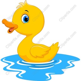 Playful Cartoon Duck