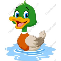 Cheerful Cartoon Duck
