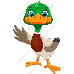 Cheerful Cartoon Duck