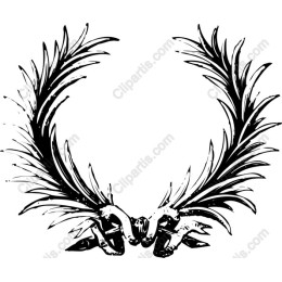 Hand-Drawn Antler Wreath