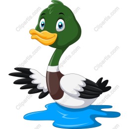 Charming Cartoon Duck