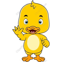 Cheerful Cartoon Duck