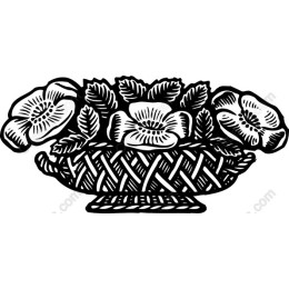 Vintage Floral Basket