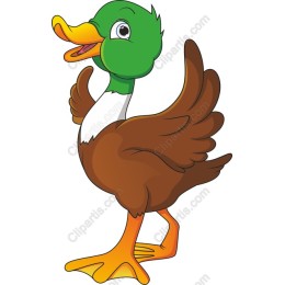 Playful Cartoon Duck