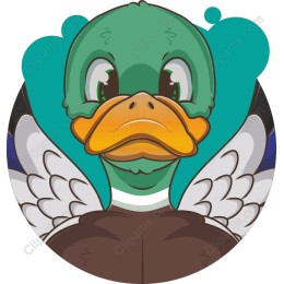 Playful Cartoon Duck
