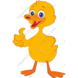Cheerful Cartoon Duck
