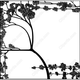 Black Floral Vine Frame