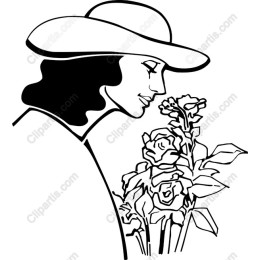 Elegant Woman with Roses