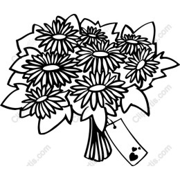 Black and White Flower Bouquet