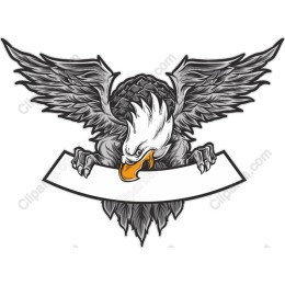 Majestic Eagle with Customizable Banner