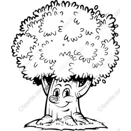 Cheerful Cartoon Tree