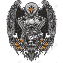 Eagle Clutching Motorcycle Engine