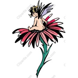 Whimsical Fairy on Flower