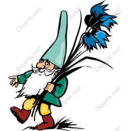 Charming Blue Flower Gnome