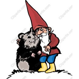 Gnome and Hamster Whimsical