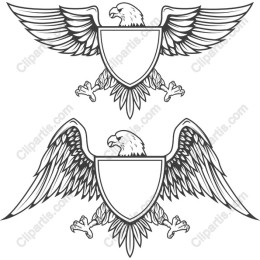 Majestic Eagle with Customizable Shield