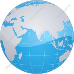 Stylish Blue and Gray Globe