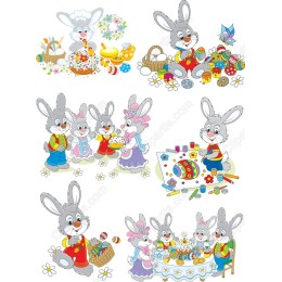 Easter Bunny Clipart Bundle - for Spring Celebrations