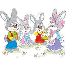 Joyful Bunny Family Celebration
