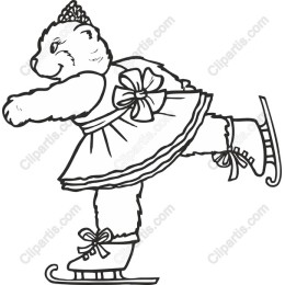 Charming Skating Bear