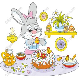 Cheerful Bunny Baking