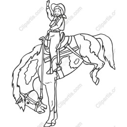Cowboy Rearing Horse