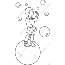 Whimsical Childhood Bubble Blowing