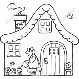Charming Cottage with Gardener Girl
