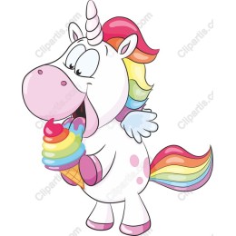 Rainbow Unicorn with Ice Cream