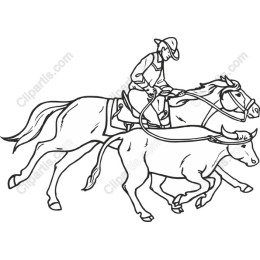 Cowboy Riding Horse