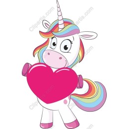 Charming Unicorn with Heart