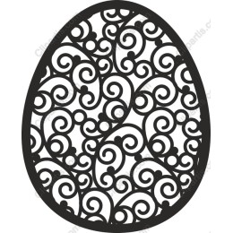 Elegant Swirling Easter Egg