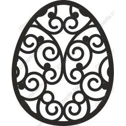 Elegant Filigree Easter Egg