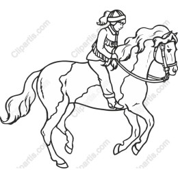 Charming Young Rider on a Horse