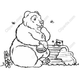 Whimsical Bear and Raccoon