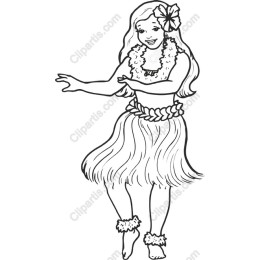 Cheerful Hula Dancer