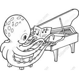 Piano Playing Octopus