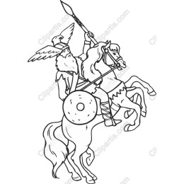 Heroic Knight on Horseback