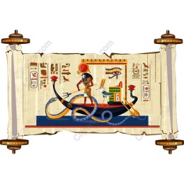 Ancient Egyptian Pharaoh in Boat