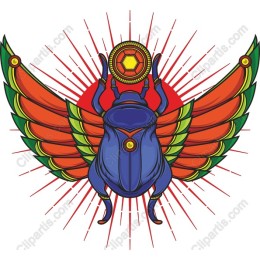 Vibrant Ancient Egyptian Scarab Beetle