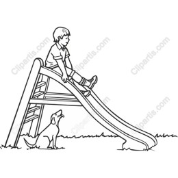 Playful Child and Dog