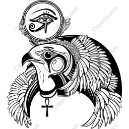 Majestic Egyptian Hawk Head