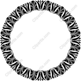 Black Vintage Floral Frame