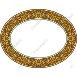 Elegant Ornate Oval Frame