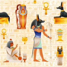 Ancient Egyptian work: Anubis & Pharaohs Collage