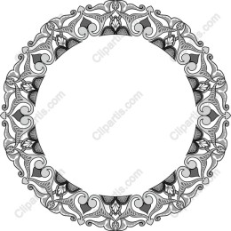 Elegant Ornamental Circular Frame