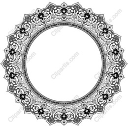 Ornamental Elegance Circular Frame