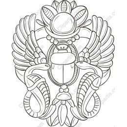 Elegant Egyptian Scarab Wing