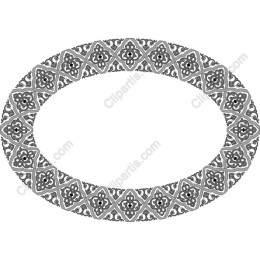 Elegant Ornate Oval Frame
