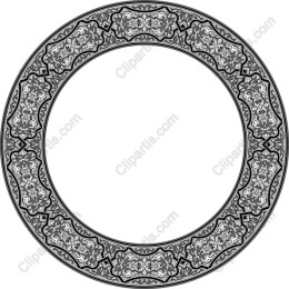 Elegant Circular Ornamental Frame
